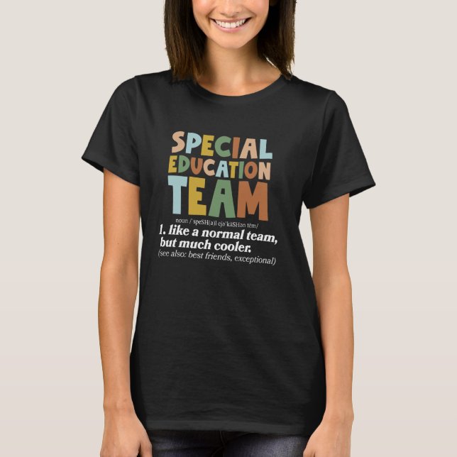 Spezielle Bildung Team Definition SPED Lehrer Ins T-Shirt (Vorderseite)