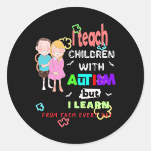 Spezielle Ed Sped Teacher Unterrichten Coole Autis Runder Aufkleber