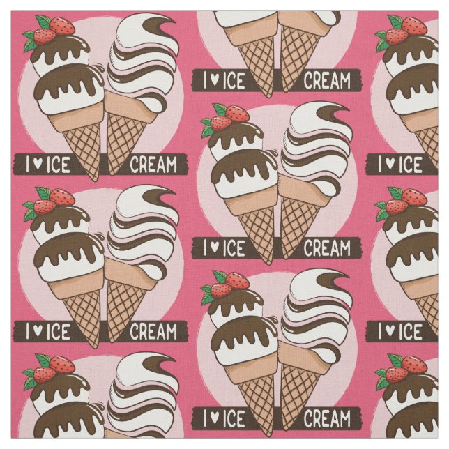 Spezielle Farbe Ice Creme Lover Stoff (Muster)