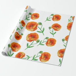 Spezielle Feierlichkeiten Rote Poppies Wrapping Pa Geschenkpapier