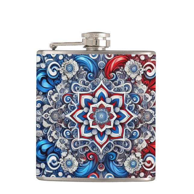 Spezielle Flasche mit französischem Farbdesign Flachmann (Vorderseite)