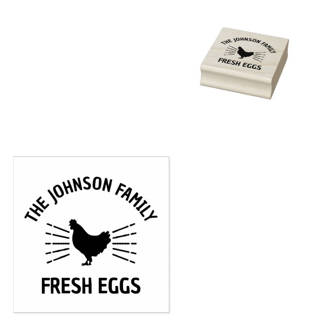 Spezielle Frischeier-Familie | Bauernhof Hen | Eie Gummistempel (Stempel)