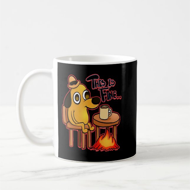 Spezielle Gegenwart ist das schöne Meme Dog Gesche Kaffeetasse (Links)