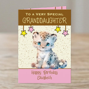 Spezielle Grandtochter Leoparden Kinder brauner Ge Karte