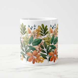Spezielle Jumbo-Tasse - Blätter und Naturmuster