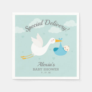 Spezielle Lieferung Stork Boy Babydusche Napkins Serviette