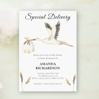 Spezielle Lieferung Wasserfarben Stork Baby Dusche