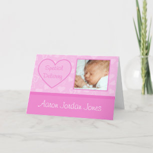 Spezielle Lieferungs-Baby-Geburts-Mitteilungen Ankündigung