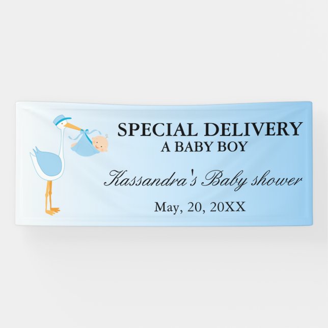 Spezielle Lieferungs-Storch-Baby-Duschen-Fahne Banner (Horizontal)