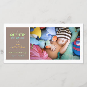 Spezielle Moment Foto Baby Boy Geburtserklärung Ankündigung