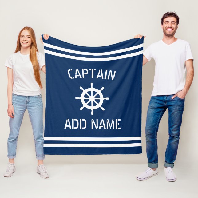Spezielle nautische Schiffskapitäne Streifen Fleecedecke (Beispiel)