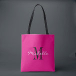 Spezielle Neonfarben und mit Monogramm Totbeutel Tasche<br><div class="desc">Speziell für die Taschen aus rosa und schwarzem Monogramm. Stilvolles mit Monogramm Design mit glamouröser Schriftzeichen für personalisierte Namen. Fügen Sie Ihren eigenen benutzerdefinierten Anfangsbuchstaben hinzu. Klassische Gastgeschenk Geschenkidee für schicke Hochzeit, extravaganten Geburtstag, Jubiläum, Bachelorette, Verlobung, Girl Wochenende, Brautparty, Heirat etc.. Individuell gestaltbare Hintergrundfarbe. Trendy Accessoires für Frauen und Mädchen....</div>