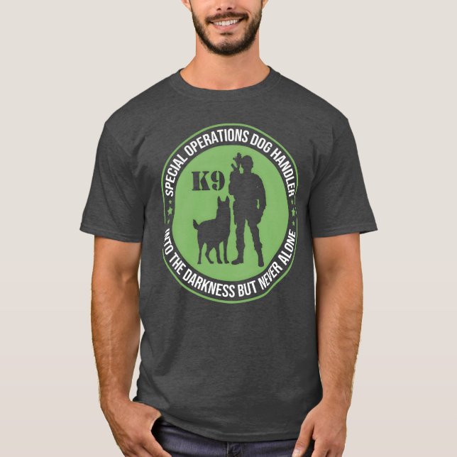 Spezielle Operation Dog Handler K9 Polizeihundgesc T-Shirt (Vorderseite)