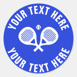 Spezielle Paddel-Tenniskleber Runder Aufkleber