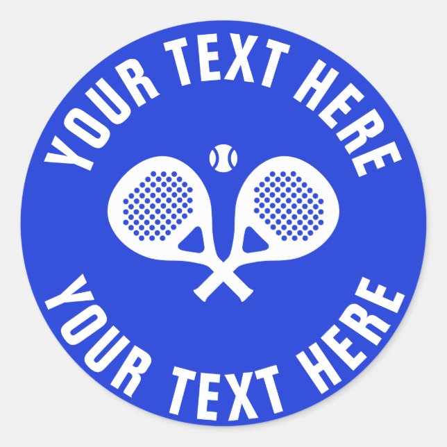 Spezielle Paddel-Tenniskleber Runder Aufkleber (Vorderseite)
