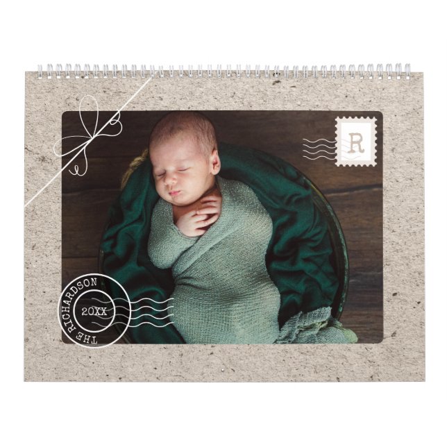 Spezielle Paketfamilie Foto Porto Briefmarke Kalender (Titelbild)