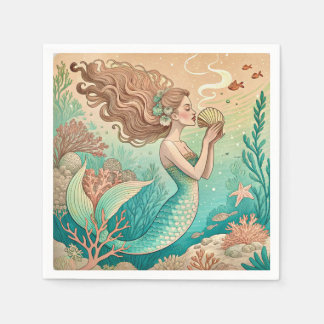 Spezielle Servietten zum Thema Mermaid