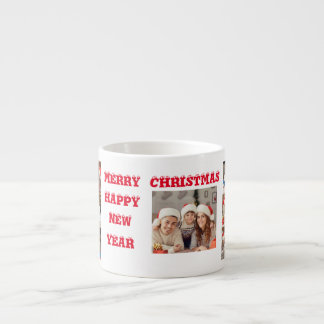 Spezielle Tasse FUNNY EXPRESSO FOTO COLLAGE RED