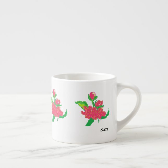 Spezielle Tasse: Japanische Blume Espressotasse (Rechts)