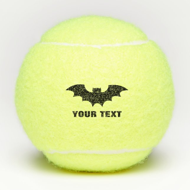 Spezielle Tennisbälle mit FledermausLogo (Vorderseite)
