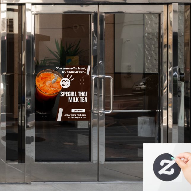 Spezielle Thai Milk Tee Shop Promo % billiger Fensteraufkleber (Büro Tür)