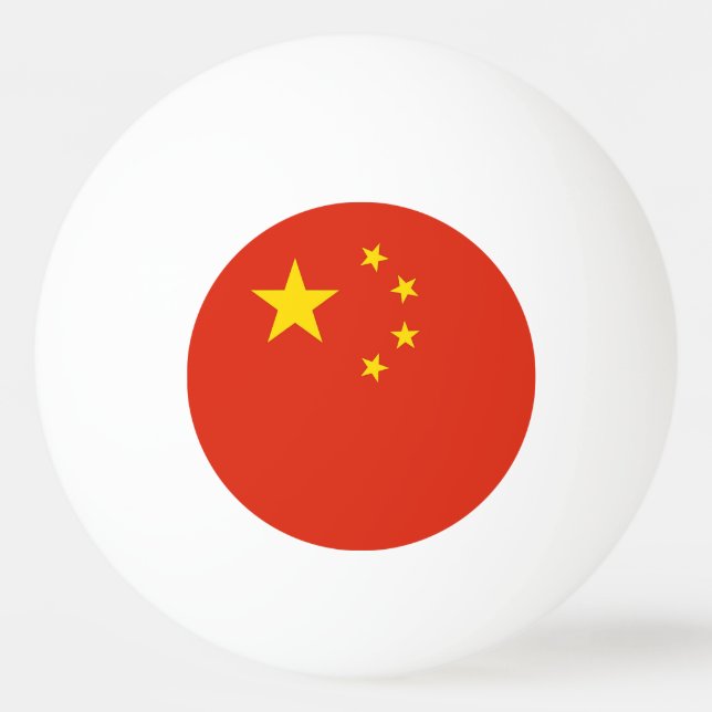 Spezielle Tischtennisball mit Fahne der China (Rückseite)