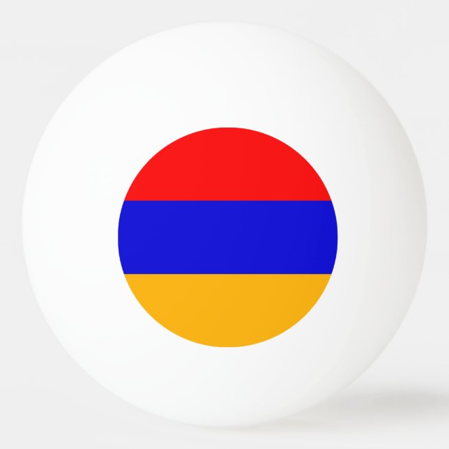 Spezielle Tischtennisball mit Flagge Armeniens (Rückseite)