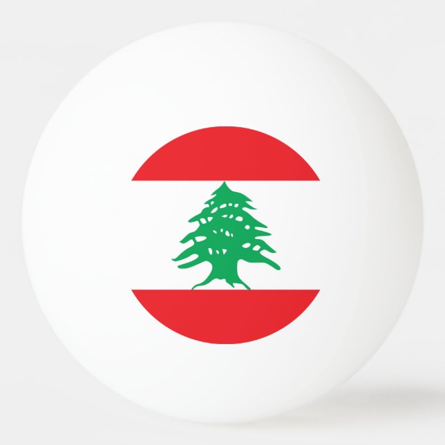 Spezielle Tischtennisball mit Flagge Libanons (Rückseite)