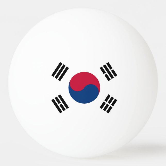 Spezielle Tischtennisball mit Flagge Südkoreas (Rückseite)