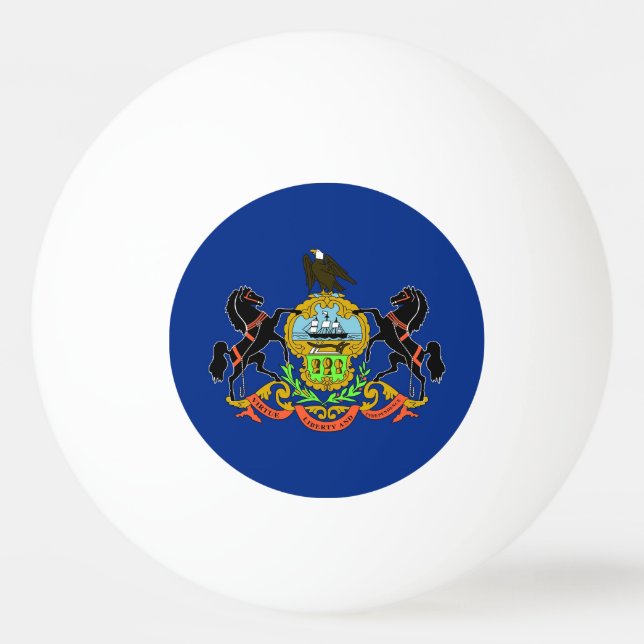 Spezielle Tischtennisball mit Flagge von Pennsylva (Rückseite)