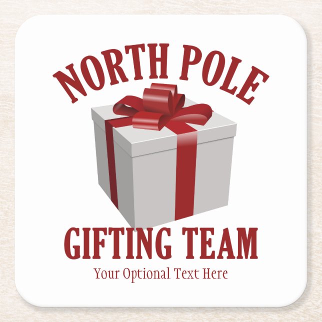 Spezielle Untersetzer des North Pole Gifting Teams (Vorderseite)