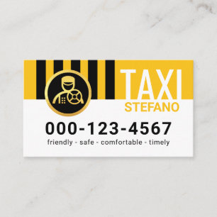 Spezielle vertikale schwarze Taxi-Streifen Visitenkarte