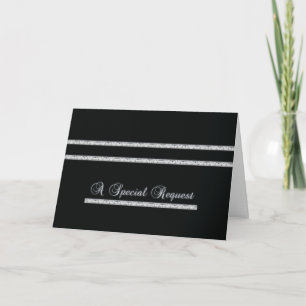 Spezieller Antrag - formal - Schwarzes und Silber Einladung