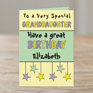 Spezieller Enkelname lila Geburtstag Karte