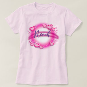 Spezieller Name des Airbrush - rosa T - Shirt