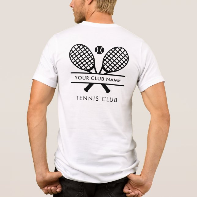 Spezieller Tennis Club Name Team Spielen Tri-Blend Shirt (Rückseite)