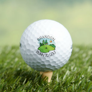 Spezieller Text für Niedliche Golfspieler auf Golf Golfball