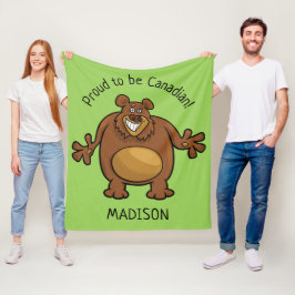 Spezieller Text- und Farbvlies für den Bären Fleecedecke