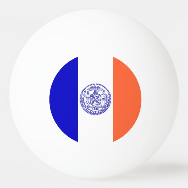 Spezieller Tischtennisball mit der Flagge von New  (Rückseite)