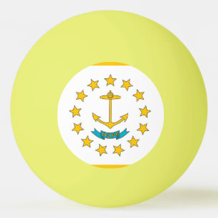 Spezieller Tischtennisball mit Fahne auf der Insel