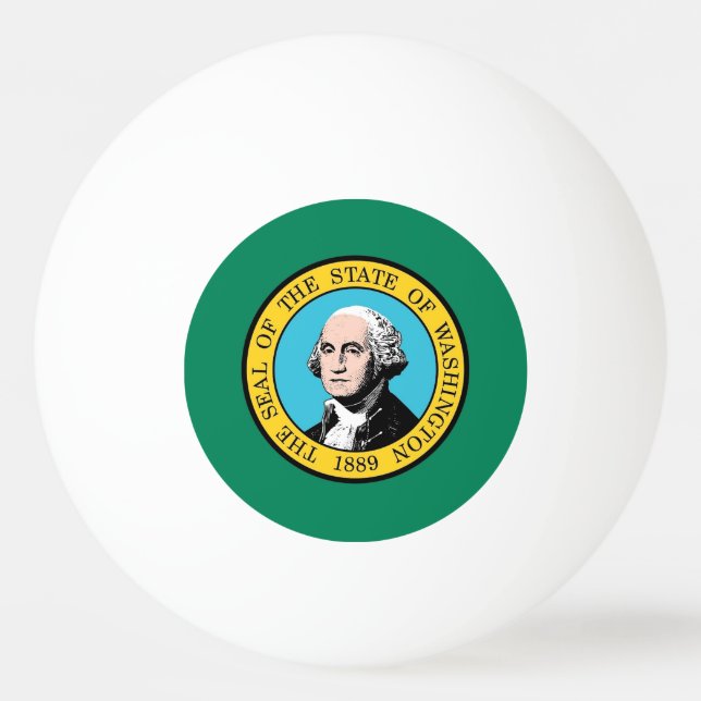 Spezieller Tischtennisball mit Flag Washington USA (Rückseite)