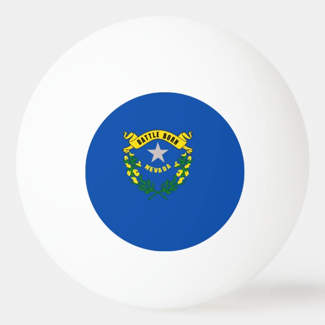 Spezieller Tischtennisball mit Flagge von Nevada (Rückseite)