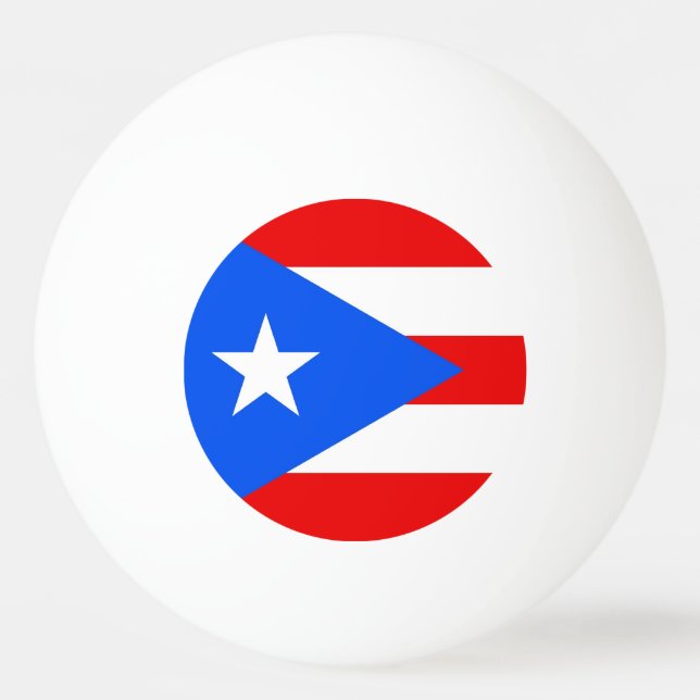 Spezieller Tischtennisball mit Flagge von Puerto R (Rückseite)