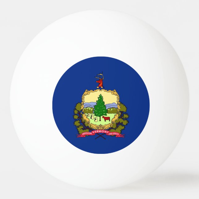 Spezieller Tischtennisball mit Flagge von Vermont, (Rückseite)