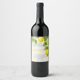 Spezielles 25-jähriges Limoncello Flaschenetikett Weinetikett