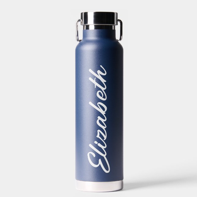 Spezielles, elegantes Namensschild Trinkflasche (Vorne)