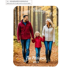 Spezielles Familienfoto zum Erntedankfest Magnet