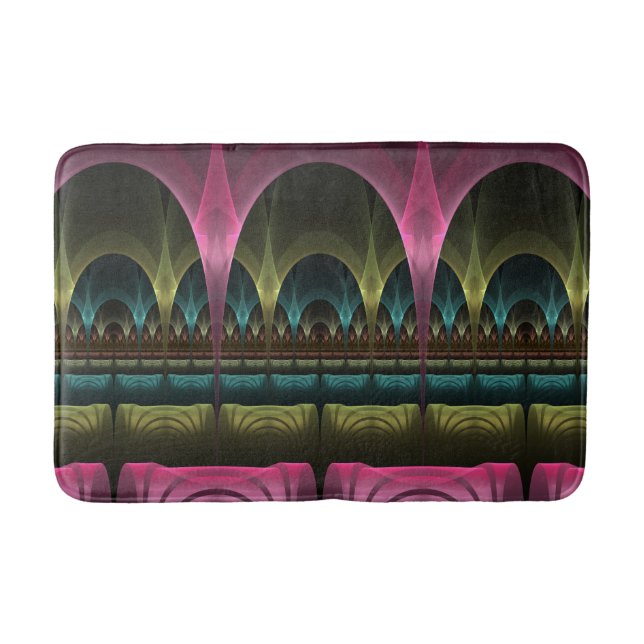 Spezielles Fantasy Patterns Abstraktes farbiges Fr Badematte (Vorderseite)
