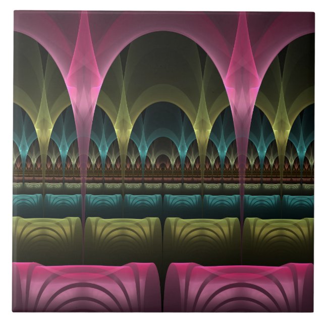 Spezielles Fantasy Patterns Abstraktes farbiges Fr Fliese (Vorderseite)