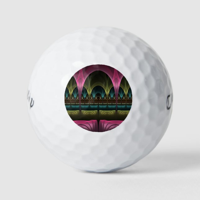 Spezielles Fantasy Patterns Abstraktes farbiges Fr Golfball (Vorderseite)